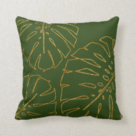 Modern kudde vid Tropical Guld Monstera