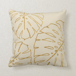 Modern kudde vid Tropical Guld Monstera