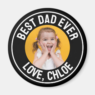 Modern Kul Bästa Pappa Någonsin Foto Magnet