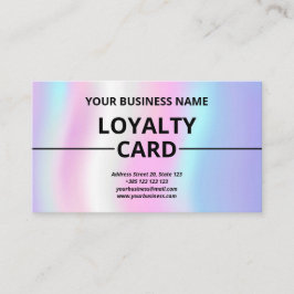 Modern kundförmånskort i Struktur i Iridescent Lojalitetskort