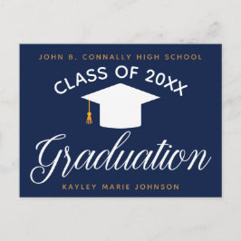 Modern kungörelse om Studenten i marinblå Student Vykort