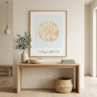 Modern kustsanddollarväggkonstaffisch poster