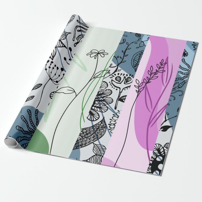 Modern,Kute,Snyggt,Geometrisk,Figursätt Pappert WP Presentpapper (Utrullad)