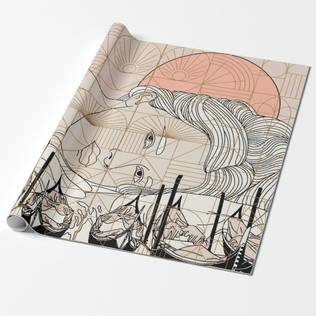 Modern,Kute,Snyggt,Geometrisk figursättning Papper Presentpapper (Utrullad)