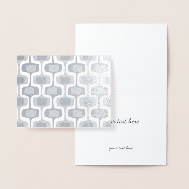 Modern kvadrat i guld eller Silver Abstrakt i mitt Folierat Kort (Display)