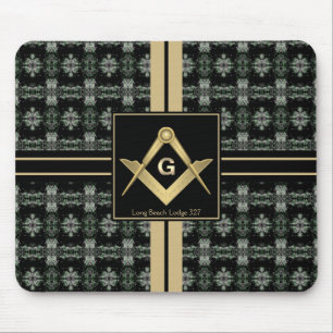 Modern kvadrat och kompass Masonic Musmatta