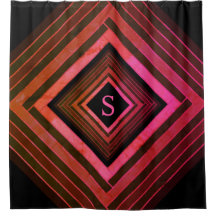 Modern kvadrater - Rustic Rosa Geometric Monogram