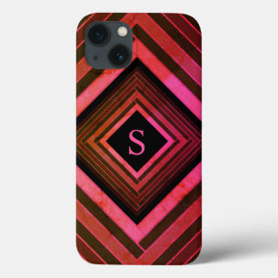 Modern kvadrater - Rustic Rosa Geometric Monogram