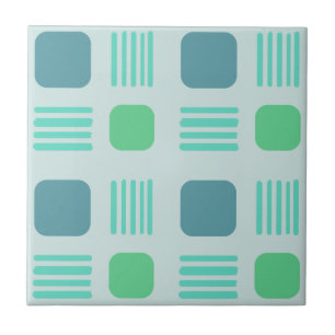 Modern kvadraterna i Linjer Light Aquamarine i mit Kakelplatta