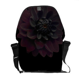 Modern kvinna blomma för Dahlia för blommigtsvart Messenger Bag