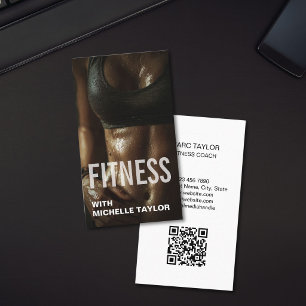 Modern kvinna Fitness Tränare Coach Visitkort