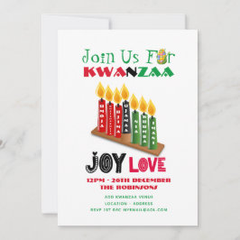 Modern KWANZAA-fest Inbjudan 7 Ljus Principer