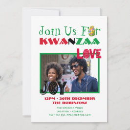 Modern KWANZAA-Foto Festin Inbjudan 7 Ljus
