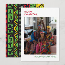 Modern Kwanzaa-fotokort för Helgdag