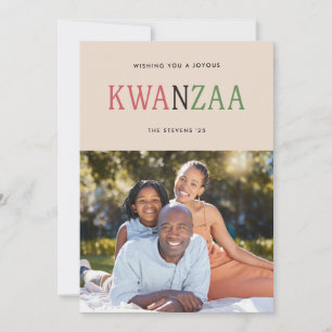Modern Kwanzaa-typografi 1-foto Julkort