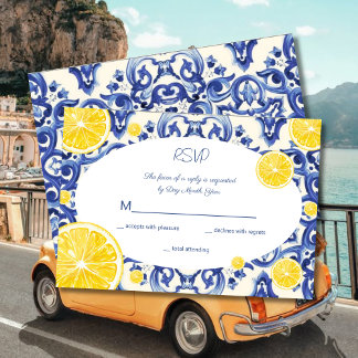 Modern La Dolce vita Citron RSVP Inbjudan