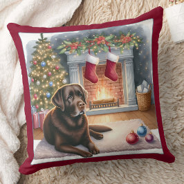 Modern Labrador Retriever Hund jul-Helgdag Kudde