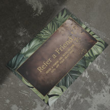 Modern lädergrey-Snyggt QR-referenskort