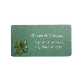 Modern läderlook, Shamrock Adressetikett