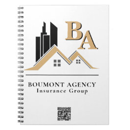 Modern Lägg Till Din Egen Logo Professionell Svart Anteckningsbok