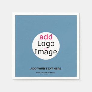 Modern Lägg till din Logotyp Promo Anpassade Dusty Pappersservett