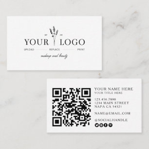 Modern Lägg Till Din Logotyp Skönhet Sminkartist Q Visitkort