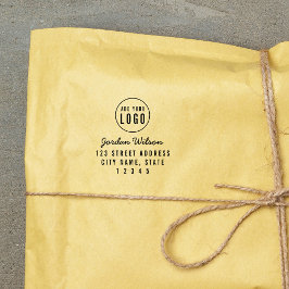 Modern Lägg till ditt Logotyp-skript och fet Adres Självfärgande Stämpel