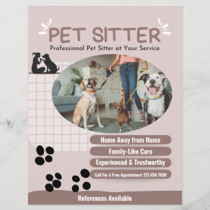 Modern Lägg till Hund - Fästplatshållare Reklamblad