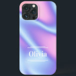 Modern lägsta rosa för holografisk övertoning vid<br><div class="desc">Modern,  minimal rosa för övertoning i holografisk övertoning för lila - perfekt för att visa upp ditt företag</div>