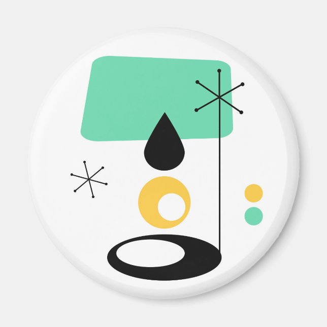 Modern lampdesign i mitten av århundradet blå guld magnet (Framsidan)