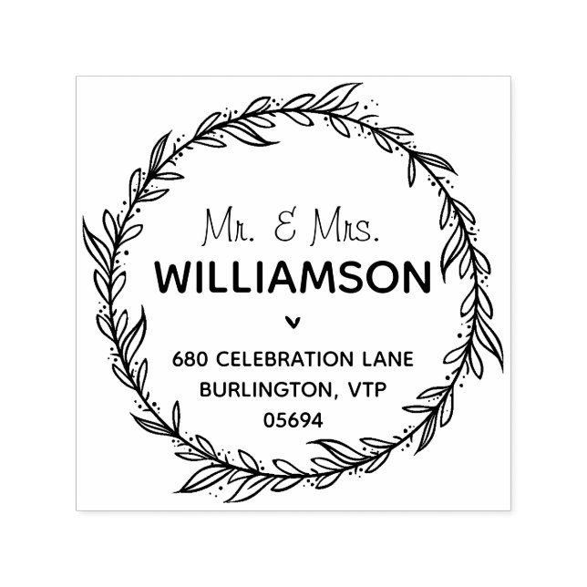 Modern Land Returadress, utandning av oljeavfall Självfärgande Stämpel (Design)