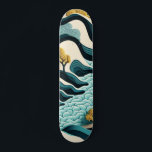 Modern Landscape Mini Skateboard Bräda 18,5 Cm<br><div class="desc">Modern Nature's Flow: Add a touch of contemporary elegance to your space with this stunning vector pattern, inspired by the harmonious beauty of natural landscapes. The design features a flowing river, trees, and rolling hills, all rendered in the style of modern art. With a vibrant palette of dark turquoise, light...</div>
