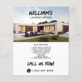 Modern Landscaping Garden Designer Lanscaper Flygblad