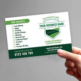 Modern Landscaping Lawn Mowing Marketing Flygblad