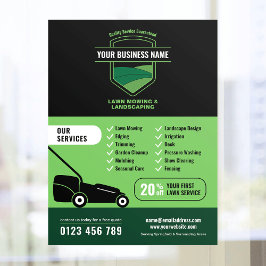 Modern Landscaping Lawn Mowing Marketing Poster