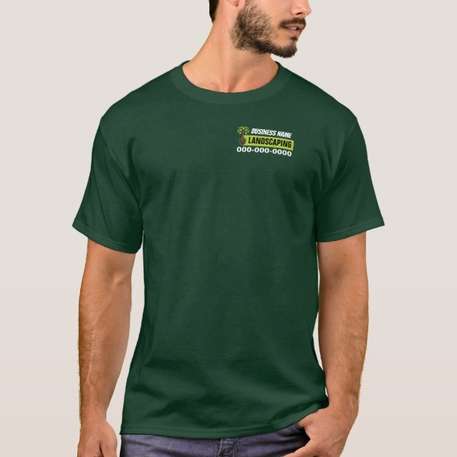 Modern Landscaping Mörk Färg T-Shirt (Framsida)