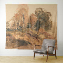 Modern landskapsmålning för höstblomman i jordbruk