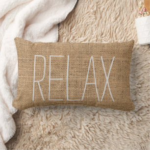 Modern lantlig familjburlap Relax skrivar Lumbarkudde