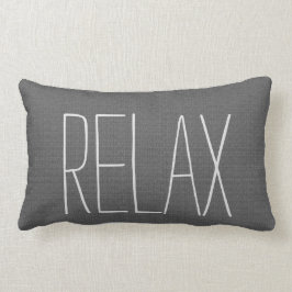 Modern lantlig mörk - grå burlap Relax skrivar Lumbarkudde