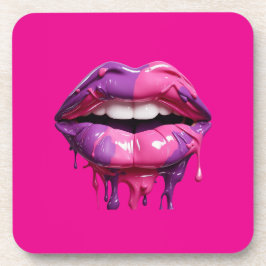 Modern Läppar Art - djärv Rosa och Lila Underlägg