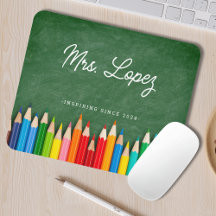 Modern lärare Script Classroom Mouse Pad