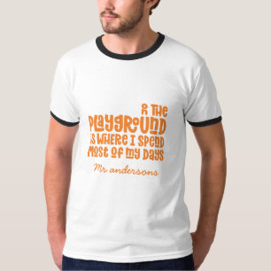 Modern lärargåva på lekplatsen t shirt