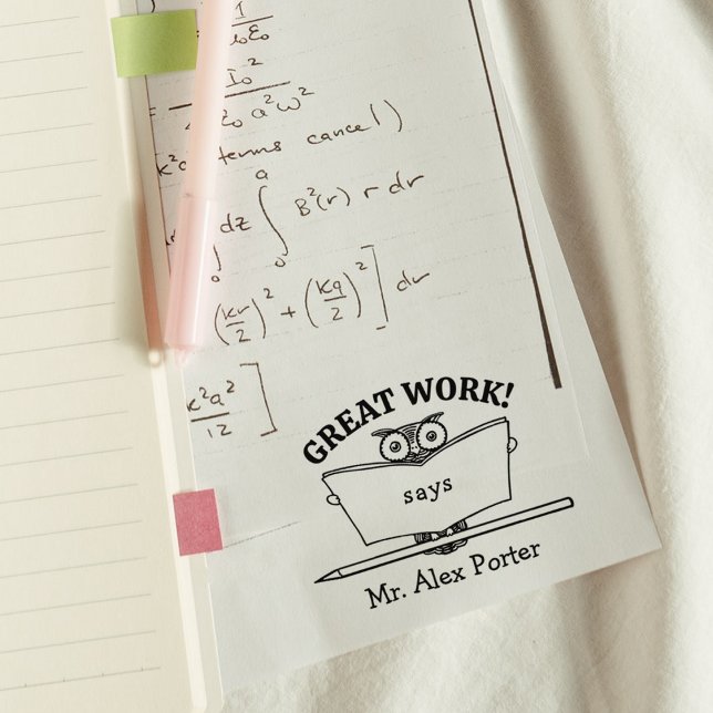 Modern lärarklassrum Uggla Underbar Work Stämpel (Skapare uppladdad)