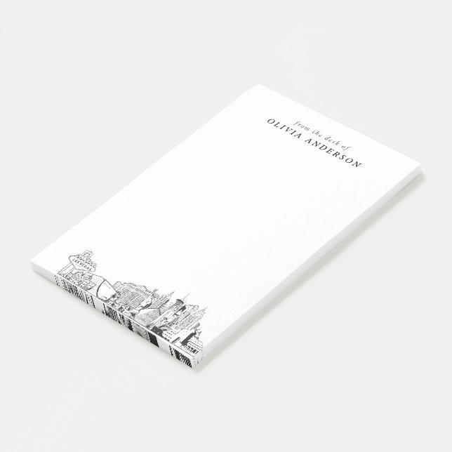 Modern Las Vegas Professionell Gift Personlig Post-it Block (Vinklad)