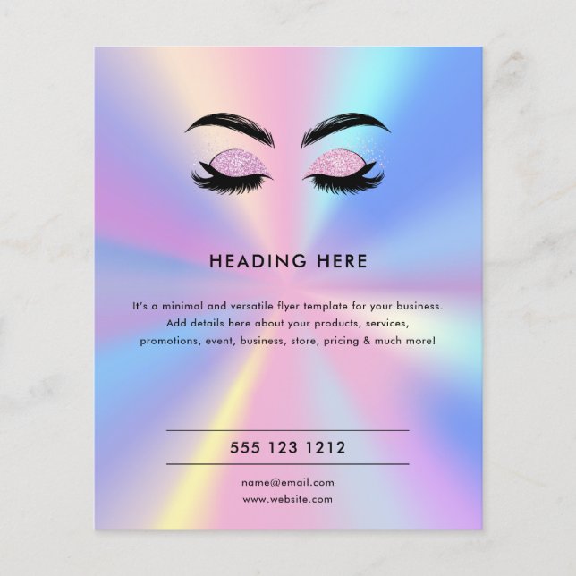 Modern Lash / Brow Artist Flyer | Lämna en recensi (Framsidan)