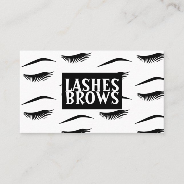 Modern Lashes & Brows  visitkort (Framsida)