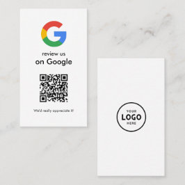 Modern läsning för att granska Google QR-kod affär Visitkort