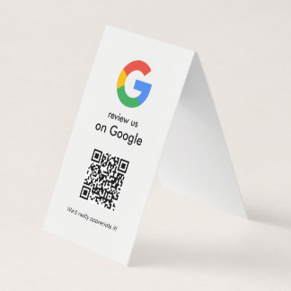 Modern läsning för granskning av Google QR-kod aff Visitkort