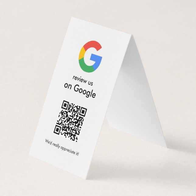 Modern läsning för granskning av Google QR-kod aff Visitkort (Framsida)