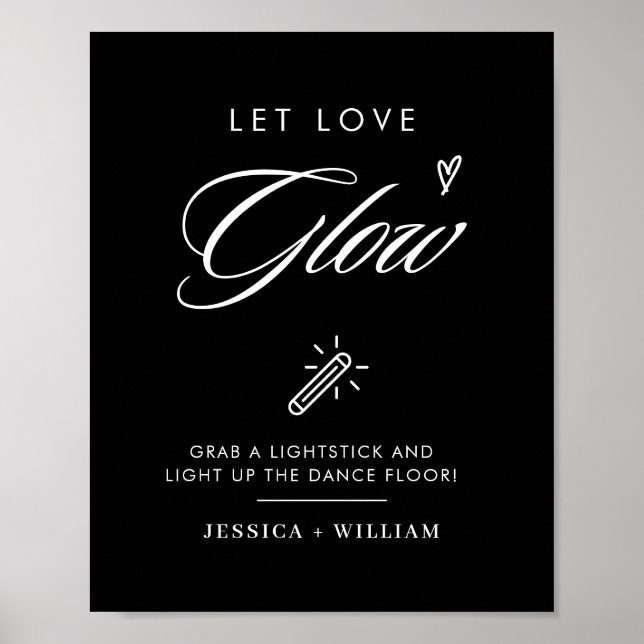 Modern låt Kärlek glans Bröllop-glapp gå-signatur Poster (Framsidan)